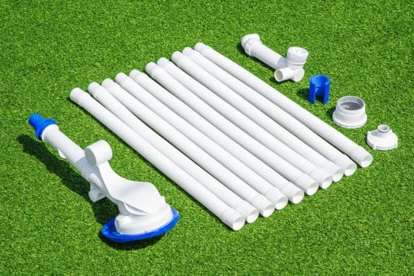 Bestway 58628, Manuell pooldammsugare, Simbassäng, Blå, Vit, Ovanmarkspool, Filterpåse, 7,5 m