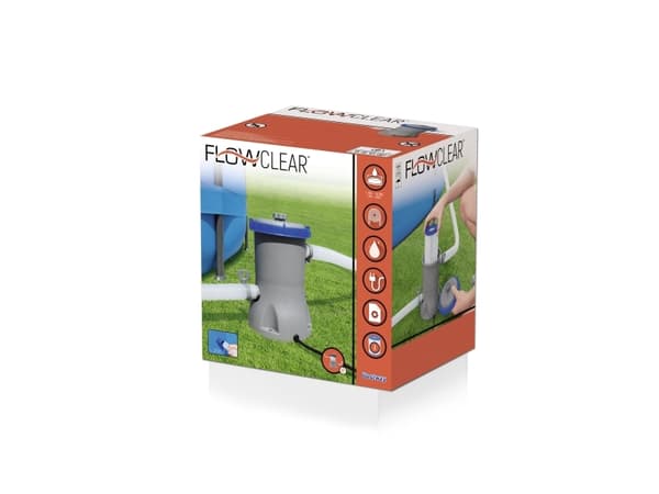 Bestway 58383, Patronfilterpumpe, Blå, Grå, 3,2 cm, 1100 l, 14300 l, 220 - 240 V