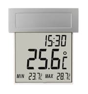 UT 101 Udendørs Vinduestermometer m. Ur og Solceller