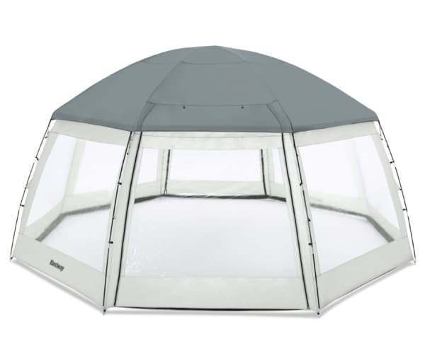 Bestway 58612, Bassengkuppel, Basseng på bakken, Rund, Grå, Gjennomsiktig, Hvit, PVC, Polyester, 2 dører