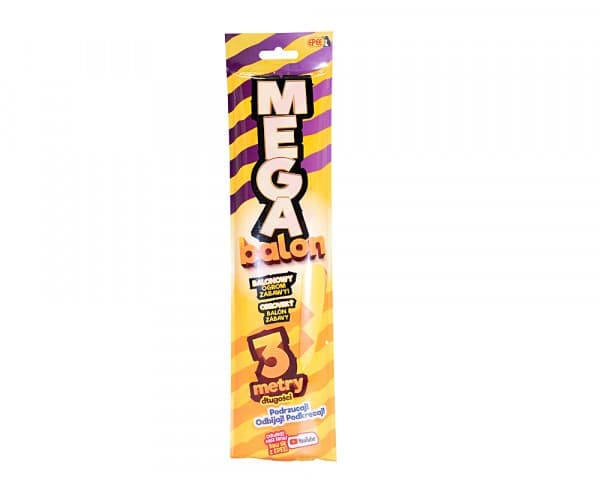 MegaBalloon orange and yellow zigzags