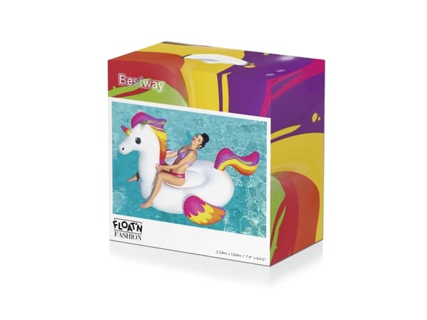 Bestway 41113, Flerfarget, Hvit, Rideflåte, Vinyl, 2330 mm, 1560 mm, 1365 mm