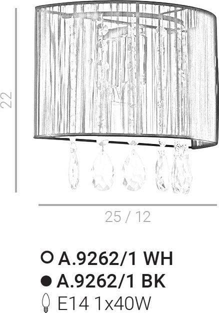 Kinkiet Italux Essence A.9262/1 BK