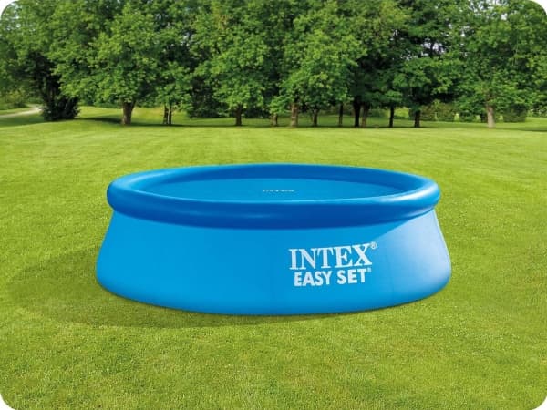 Intex 28010, Soltrekk til basseng, Basseng på bakken, Oppblåsbart basseng, Rund, Blå, PVC, Polyethylen, 2,06 m