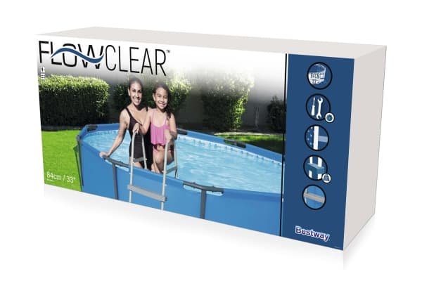 Bestway 58430, Stege, Blå, Vit, Metall, Plast, 840 mm, 5,6 kg, Låda