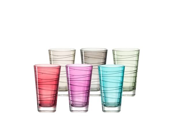 LEONARDO 047285, Monivärinen, Lasi, 6 kpl, Kartio, 244 mm, 160 mm