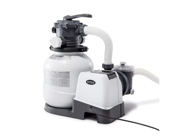 Intex 26646, Sandfilterpumpe, Sort, Hvit, Plast, Basseng på bakken, China, 6-veis ventil