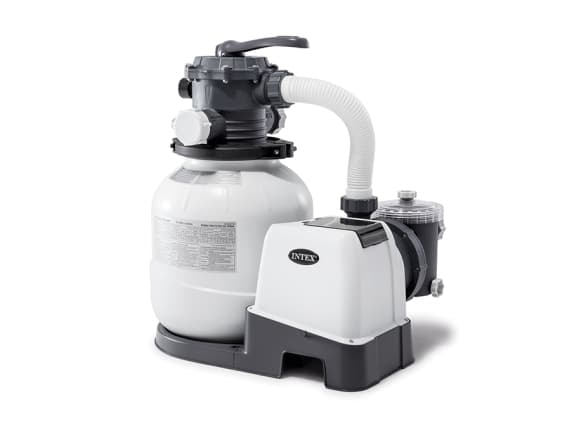 Intex 26646, Sandfilterpumpe, Sort, Hvit, Plast, Basseng på bakken, China, 6-veis ventil