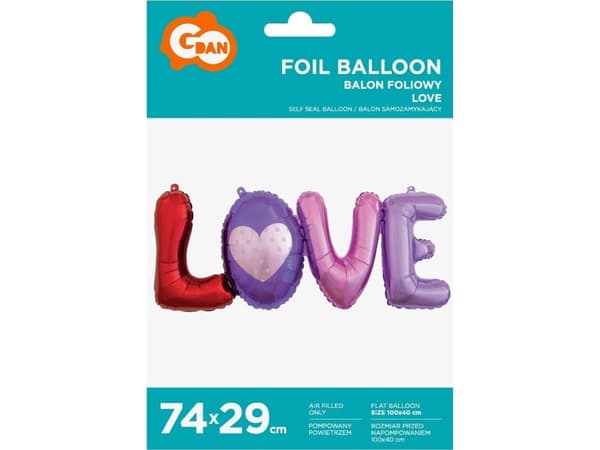 GoDan LOVE folieballong - 74 cm