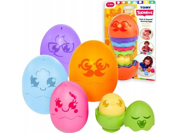 Ackuku kylpy lelu muna matrioshka Tomy oranssi