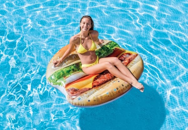 Intex Hamburger Bademadras 135x127x23 cm