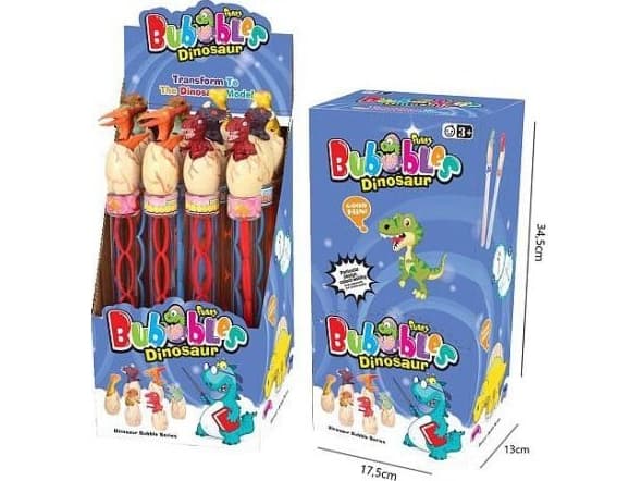 Hipo såpebobler med en dinosaurfigur 140ml 34cm blanding pris for 1 stk