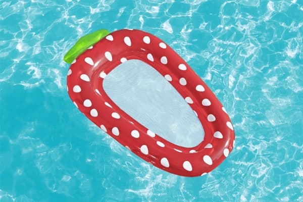 Puhallettava patja, jossa on ristikko Strawberry 178 x 103 cm Bestway 43644