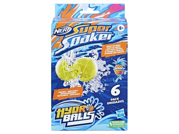 Nerf Super Soaker Hydro Balls, Vesi-ilmapallot, Sininen, Keltainen, 6 vuosi/vuosia, 6 kpl