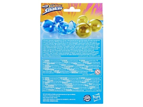 Nerf Super Soaker Hydro Balls, Vesi-ilmapallot, Sininen, Keltainen, 6 vuosi/vuosia, 6 kpl