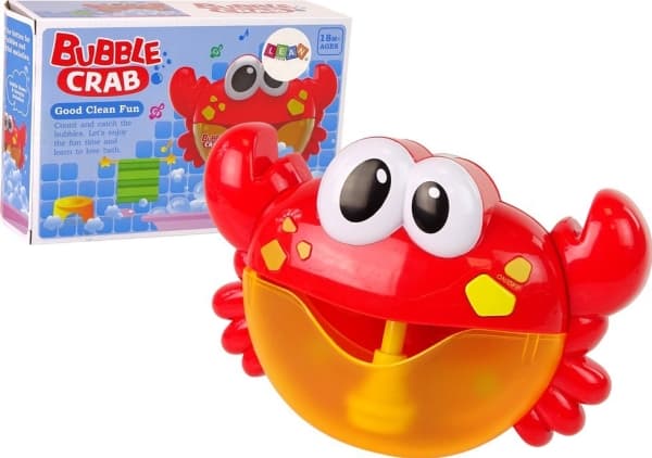 LeanToys badeleke såpeboblegenerator rød krabbe