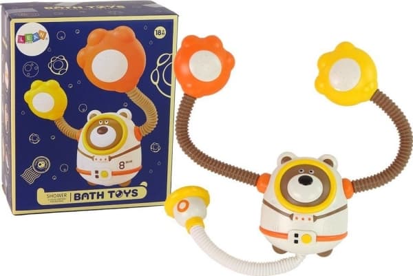 LeanToys Bath Water Toy Teddy Bear Spaceman Batteridrevet dusj