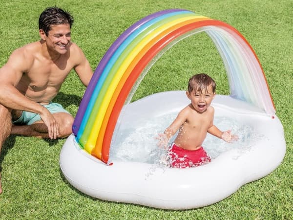 BASSENG INTEX RAINBOW CLOUD BABY BABYBASSENG 1.42MX1.19MX84CM