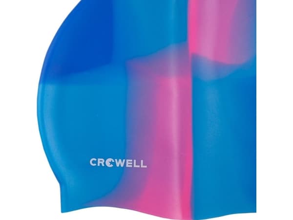 Crowell Crowell Multi Flame badehette i silikon, blå og rosa, col.09