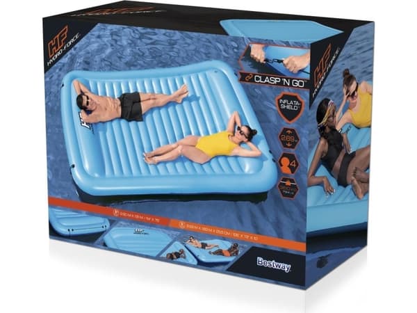 Bestway 43542, Blå, Flytemadrass, Monokromatisk, Mann/kvinne, 360 kg, 4 person(er)