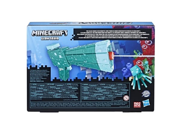 Nerf Minecraft Glow Squid, Gevær, Blå, 8 år, 1 stykker