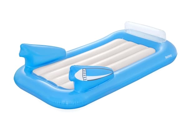 Bestway 43412, Blå, Hvit, Flytemadrass, Monokromatisk, PVC, Gutt/Jente, 90 kg