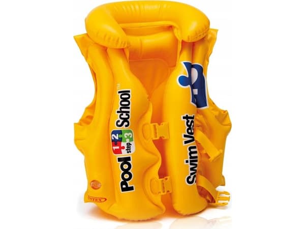 Intex Deluxe Swim Vest Pool School Step 2, Keltainen, Uimaliivi, Kuvio, 3 vuosi/vuosia, Kiina, 240 g