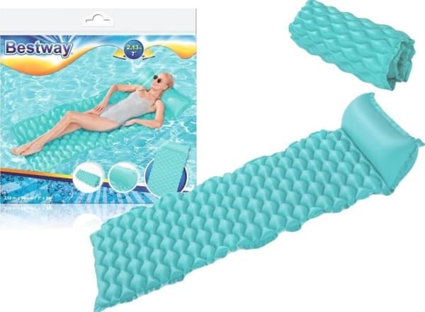 Bestway Materac plażowy Float n Roll 213 x 86 cm turkusowy (44020)