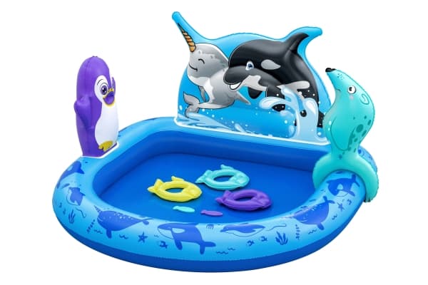 Bestway 53156, Oppblåsbart spillsenter, 2 år, Polyvinylklorid (PVC), Blå