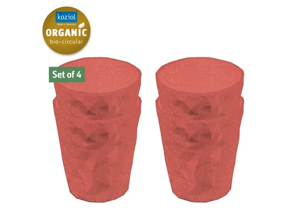 koziol Club S 2.0, Rød, Glass, 4 stykker, Rund, Matte, 250 ml