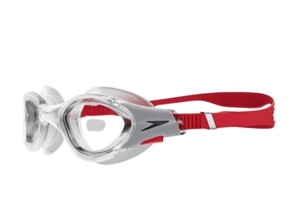 Speedo Biofuse 2.0, Unisex, En Størrelse, Hvit, Gjennomsiktig, Rød, Silikon