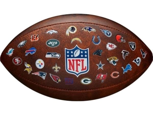 Wilson WTF1534XBNFL, Brun, Composite, Lær, Utendørs, NFL, Bilde, Unisex