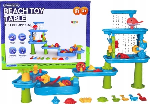 LeanToys Large Interactive Table Water Park Sand Molds Kverner