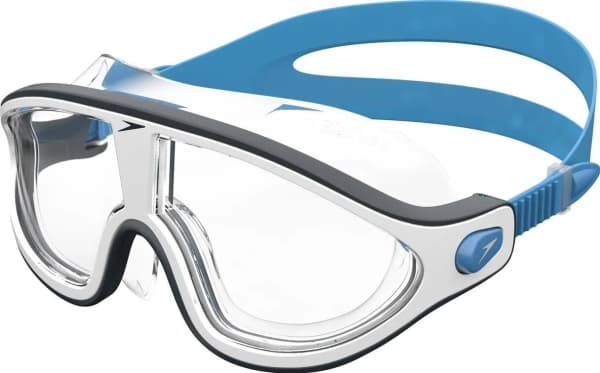 Speedo 11775C750, Voksen, Halv ansiktsmaske, Fridykking, Blå, Gjennomsiktig, 1 stykker