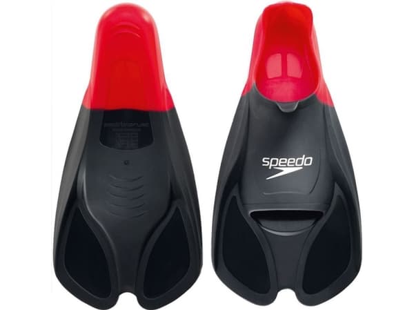 Speedo Biofuse Fin, Svart, Röd, Swim training fins, Silikon, Vattengympa, 1 styck