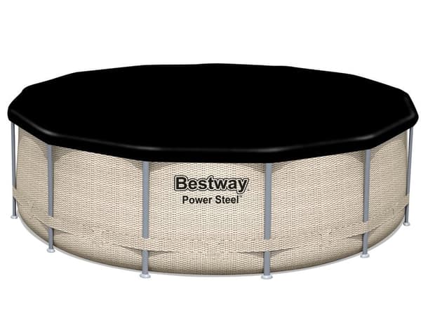 Bestway Power Steel 396x107cm Rotan-tyylinen maanpäällinen uima-allas setti pumppuineen, tikkaineen ja suojapeitteineen
