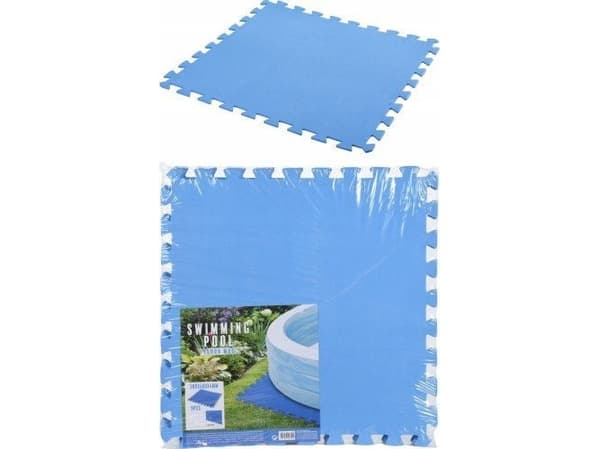 Koopman Skummatte til svømmebasseng blå 50x50 cm 9 stk.