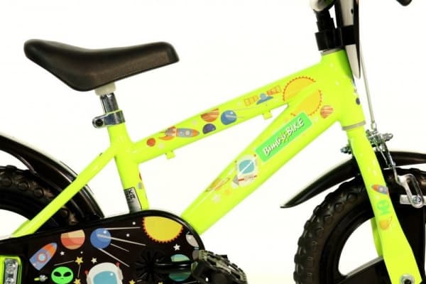 Children's mountain bike BIMBO BIKE GALAXY, size 12, yellow.