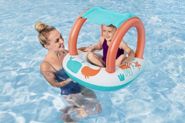 Life Water Pontoon med Tak 84x67 cm BESTWAY