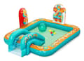 Miniatyrbild 1 av 5: Bestway RETRO uppblåsbar lekplats rutschkana + sprinkler + bollar 53164