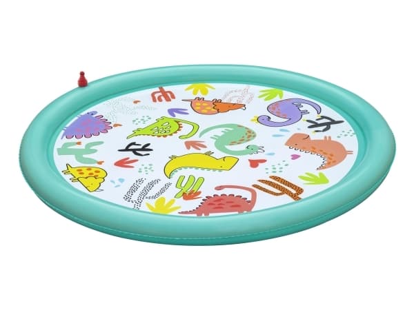 Plaskdamm vattenfontän matta 122cm sprinkler dino rutschkana Bestway 52698