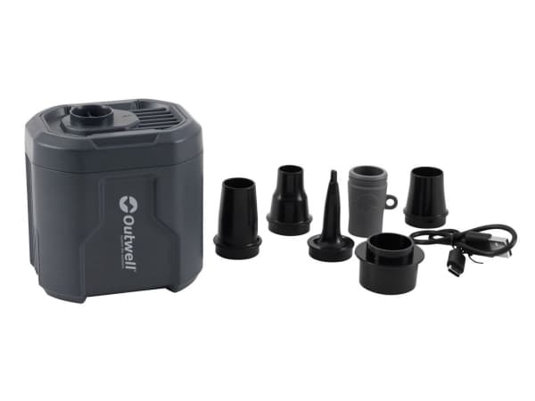 Outwell Mistral Rechargeable Pump, Inflatables, 600 l/min, Blue, Acrylonitrile butadiene styrene (ABS), Polycarbonate (PC), USB Type-C, Battery, USB
