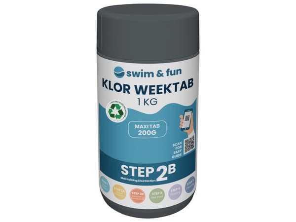 Swim & Fun Klor WeekTab 200g tabletter, 1 kg