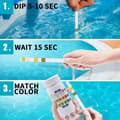 Miniatyrbild 3 av 8: Lollanda 50-pack 3-i-1 Pooltestremsor och Spa-teststickor - pH, Vattentestare, Alkalinitet, Fritt Klor