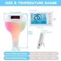 Miniatyrbild 3 av 8: Lollanda Trådlös Flytande Pooltermometer, Solcellsdriven Pooltermometer - IP68 Vattentät med RGB-ljus