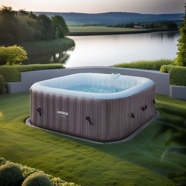 Luksus oppustelig jacuzzi – 2-3 personer – Ø170 cm – 110 luftdyser – vintersikker – inklusive tilbehør