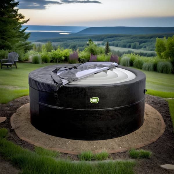Oppustelig spa Florence – 2400W | 154 x 154 x 65 cm | 4-personers jacuzzi | 100 massagedyser | Op til 40°C opvarmning | Oppustelig spa indendørs og ud