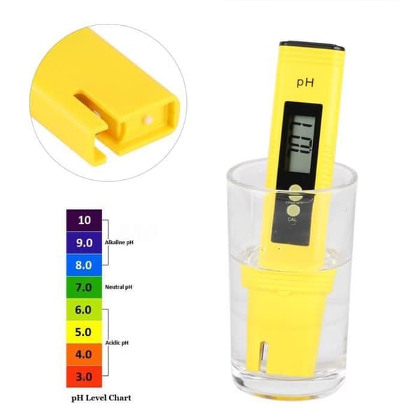 Digital pH-tester - TMISHION - pH-mätare - Glaselektrod - Automatisk kalibrering - Vattentät LCD