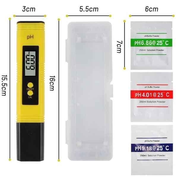 Hillylolly Electronic Ph Meter Tester Ph Meter, ATC Digital Ph Meter, Water Quality Tester med LCD-skärm, Range 64