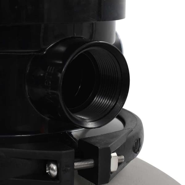 vidaXL sandfilter til pool multiventil med 4 indstillinger grå 350 mm